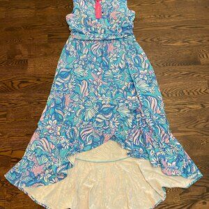 Lilly Pulitzer Moana High-Low Maxi Dress L and NWT